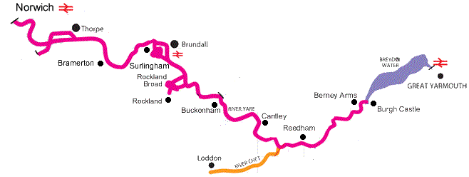 River Yare map